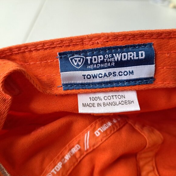 OSU Oklahoma State University Pistol Pete Tab Orange Adjust Cap Top Of The World - Picture 2 of 8